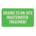 Pig Storm Drain Utility Sign, Drains to On-Site Wastewater Treatment, 10PK SGN8201-926